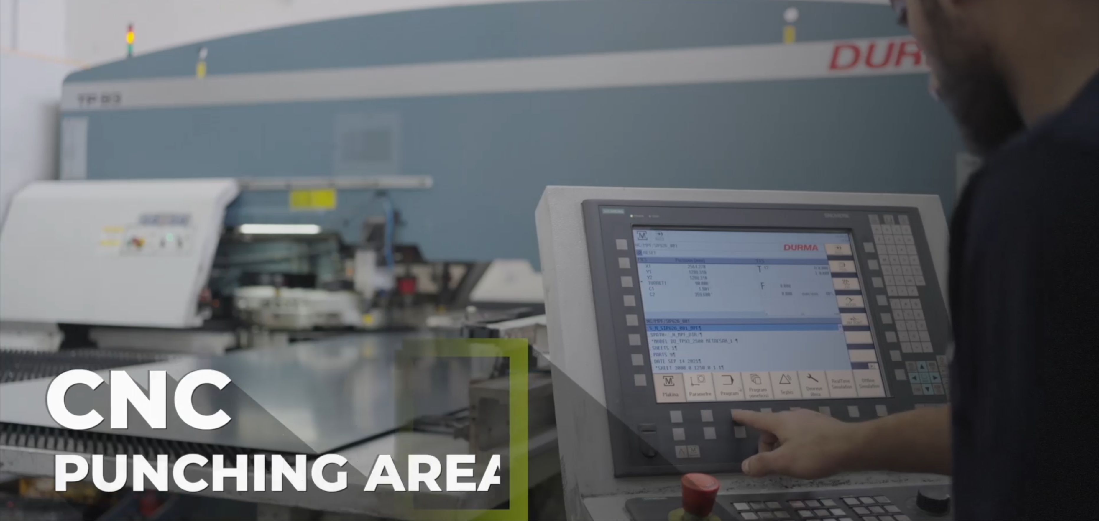 CNC punching process at MTK Pipe Clamps producing high-precision steel components for pipe clamps and cable trays